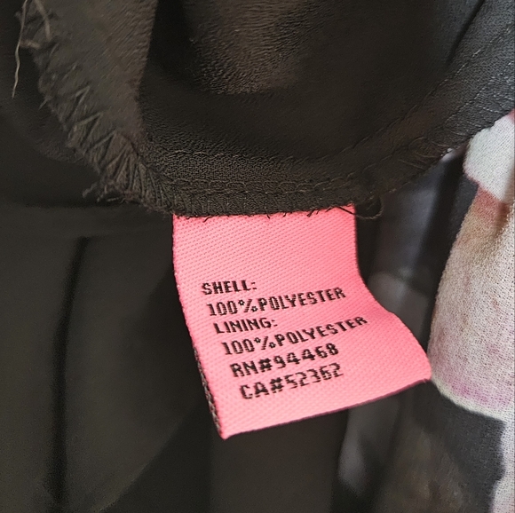 Betsey Johnson Floral Chiffon Midi Dress With Lace Trim Size 12 Style FC04W09M - Picture 7 of 13